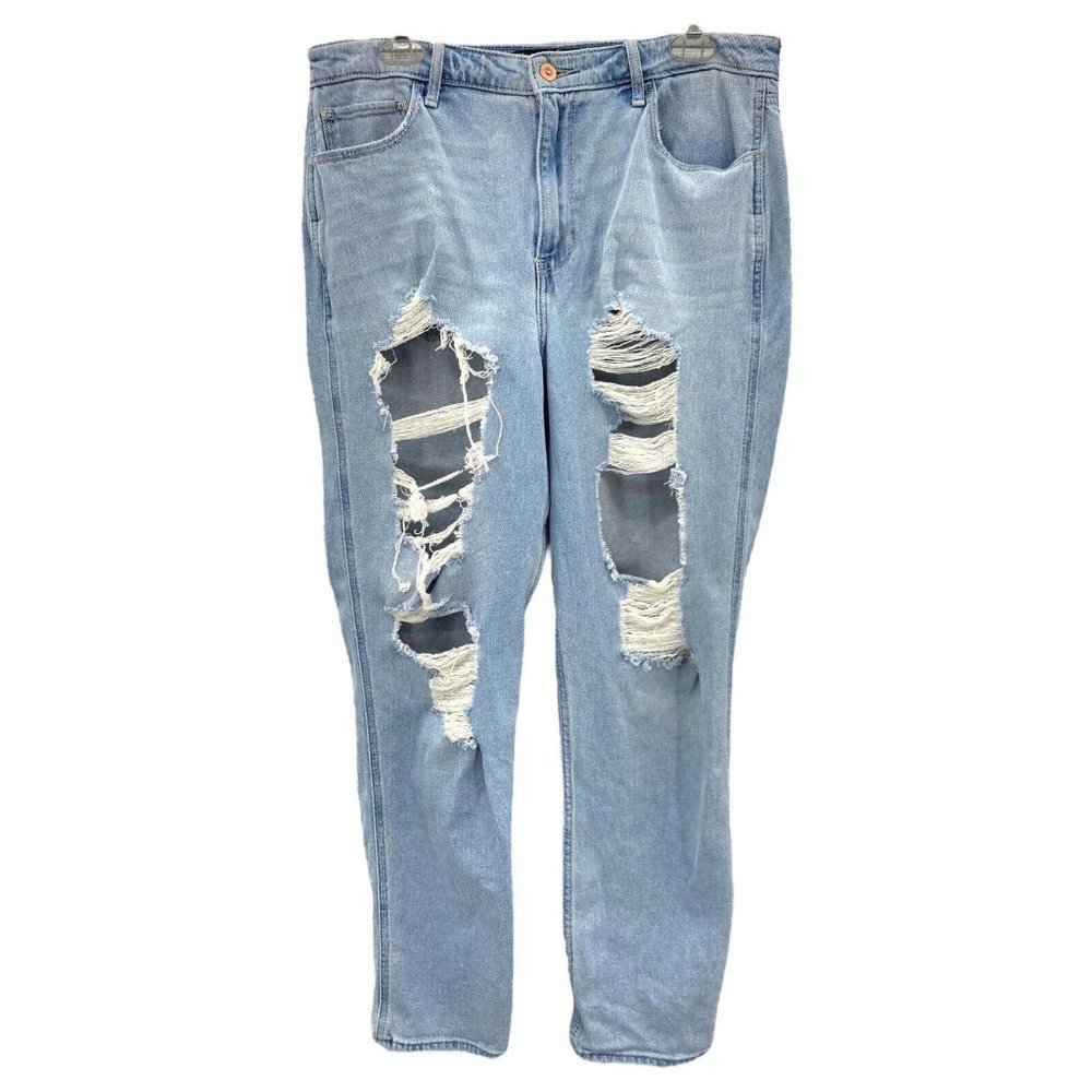 Hollister Jeans Womens 15L Ultra High Rise Mom Stretch distressed Denim 32x29
